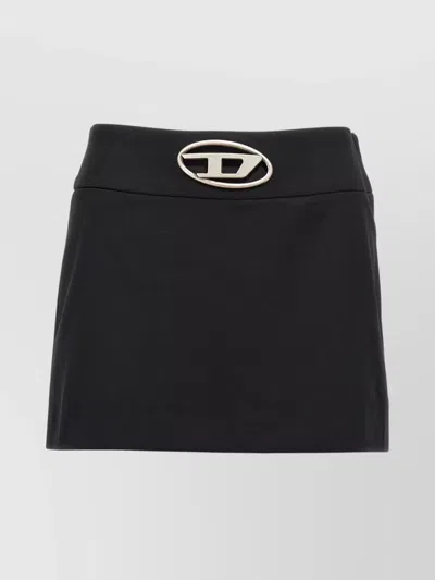 DIESEL HIGH-WAISTED MINI LENGTH PLAIN PATTERN SKIRT