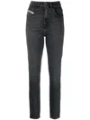 DIESEL HIGH-WAISTED STRAIGHT-LEG JEANS