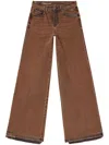 Diesel 1978 D-akemi Wide-legged Jeans In Brown
