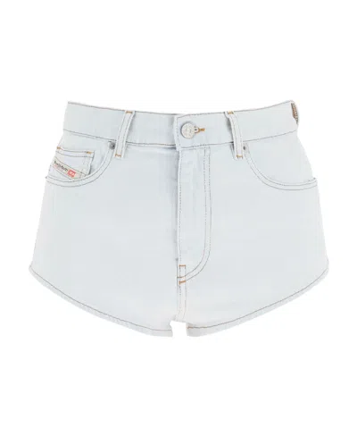 Diesel High-rise Denim Mini Shorts In Multi