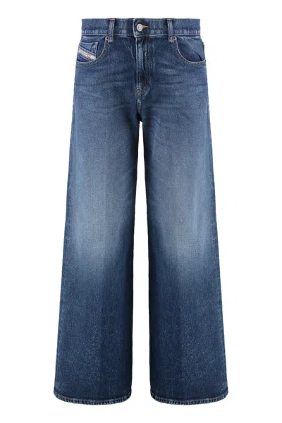 Diesel High-rise Flared Jeans In Blue