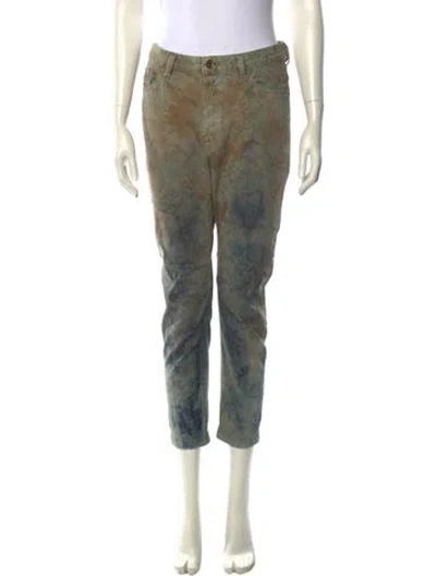 Pre-owned Diesel High-rise Skinny Leg Jeans In Green