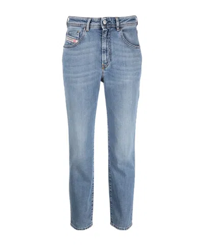 Diesel High-rise Slim-cut Jeans In Blue