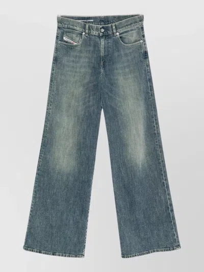 Diesel High-rise Straight-leg Denim Jeans