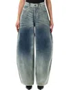 Diesel High-rise Wide Barrel Jeans In Blue