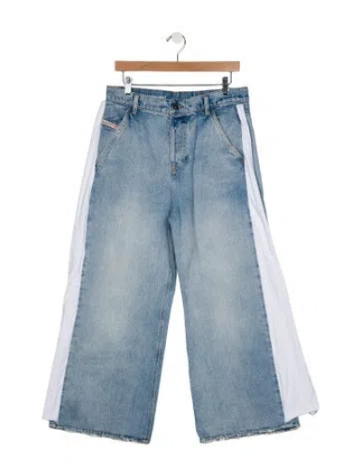Pre-owned Diesel High-rise Wide Leg Jeans In Blue