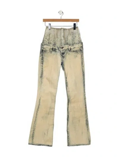 Pre-owned Diesel High-rise Wide Leg Jeans In Neutral