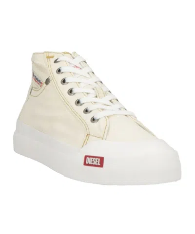 Diesel Woman Sneakers Off White Size 8 Textile Fibers In Neutral