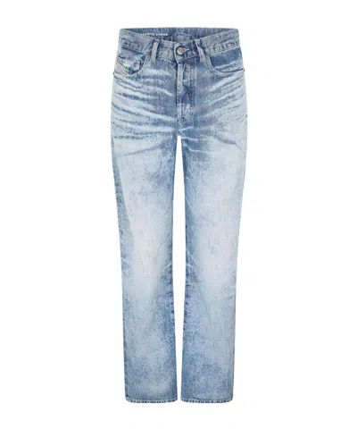 Diesel Highwaisted Straightleg Jeans In Blue