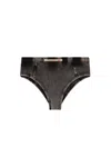 Diesel Hipster Briefs In Denim-effect Jersey In Black