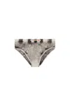 Diesel Hipster Briefs In Denim-effect Jersey In Grey