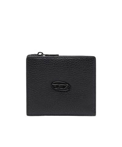 Diesel Hissu Evo Bifold Zip Wallet In Black
