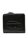 Diesel Holi-d Logo-plaque Zip-around Wallet In Black