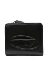 Diesel Holi-d Logo-plaque Zip-around Wallet In Black