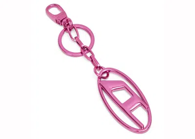 Pre-owned Diesel Holi C Logo Keyring In Pink