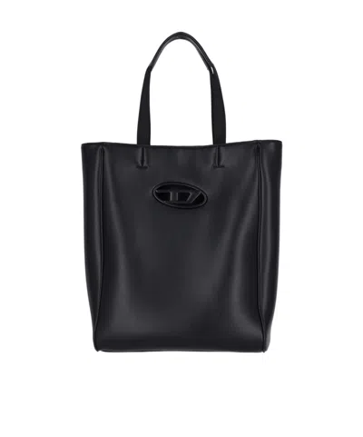 Diesel Holi-d Tote Bag In Black