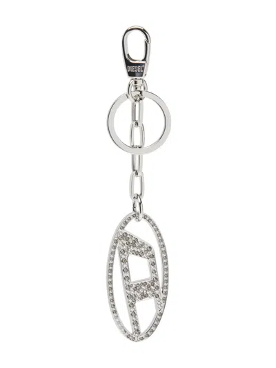 DIESEL HOLY-C RHINESTONE-EMBELLISHED KEYRING