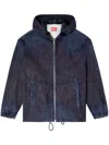 Diesel Hooded Denim Jacket In Blue