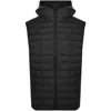 DIESEL DIESEL HOODED GILET JACKET BLACK