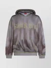 Diesel Hooded Graphic Print Sweatshirt Front Pocket In Multi