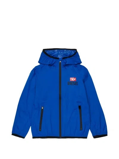 Diesel Kids' Hooded Jacket In Blue