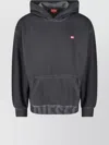 Diesel Hooded Kangaroo Pocket Sweatshirt In Gray