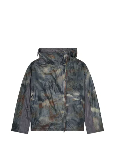 Diesel Hooded Military Jacket In Multi