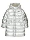 Diesel Hooded Padded Coat In Grey