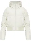 Diesel Hooded Padded Jacket In White