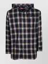 Diesel S-dewny-hood-ajfi Hooded Checked Shirt In Multi