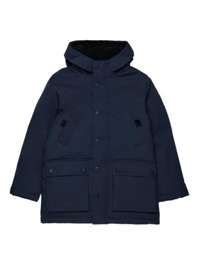 Diesel Kids' Hooded Puffer Jacket In Blue