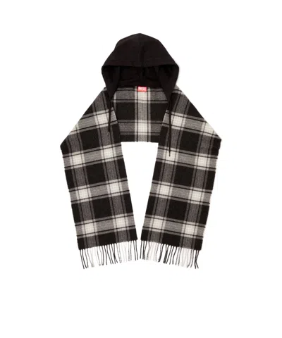 Diesel Hooded Scarf In Blue