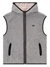 Diesel Hooded Sleeveless Sweater In Gray