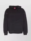 Diesel Hooded Sweater Kangaroo Pocket In Black
