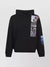 Diesel Graphic Print Hooded Sweater Kangaroo Pocket In Black