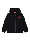 Diesel Felpa Con Cappuccio E Logo Degradé In Red