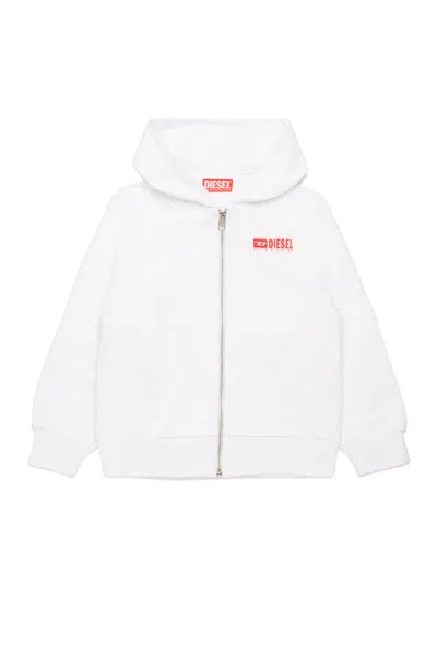 DIESEL FELPA CON CAPPUCCIO E LOGO DEGRADÉ