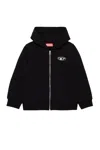 Diesel Hooded Sweatshirt With Oval D Logo In Black
