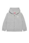 Diesel Oval D Logo Hoodie In Grey