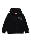 Diesel Logo-print Cotton Jacket In Black