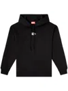 Diesel Hooded Sweatshirt With Subtle Logo Detail In Black