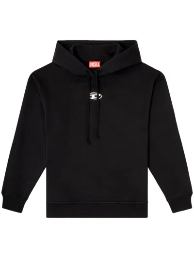 Diesel Hooded Sweatshirt With Subtle Logo Detail In Black