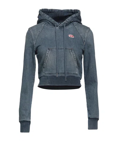 Diesel Hooded Track Jacket In Blue