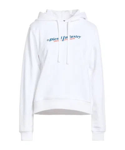 Diesel Hooded Track Jacket In White