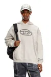 Diesel Hoodie Con Stampa Logo A Strati In Beige