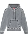 Diesel Faded Grey Sweatshirt With Classic Hood In Grey