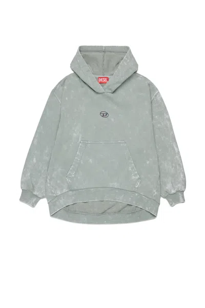 Diesel Kids' Hoodie Sweatshirt With Logo In Gray