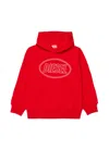 Diesel Scirclehood Over Hoodie In Red