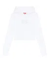 Diesel F-jaral-hood-d Drawstring Hoodie In White