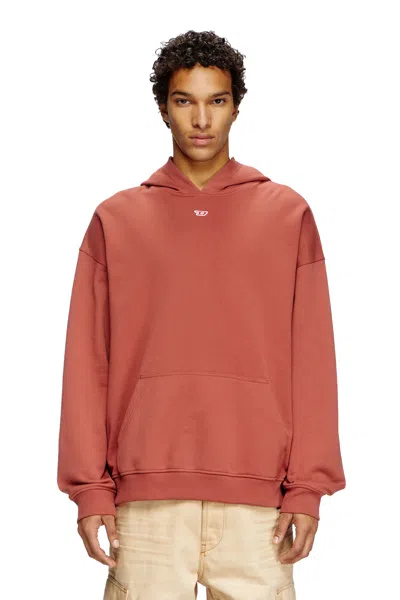 Diesel Hoodie With D Logo Patch In Red